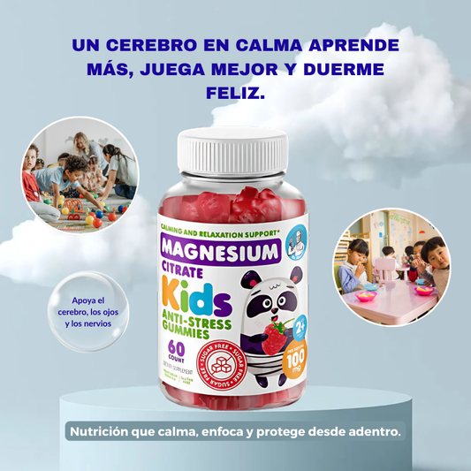 Magnesium Kids® | Con Magnesio Natural para Niños Más Calmados, Enfocados y Felices